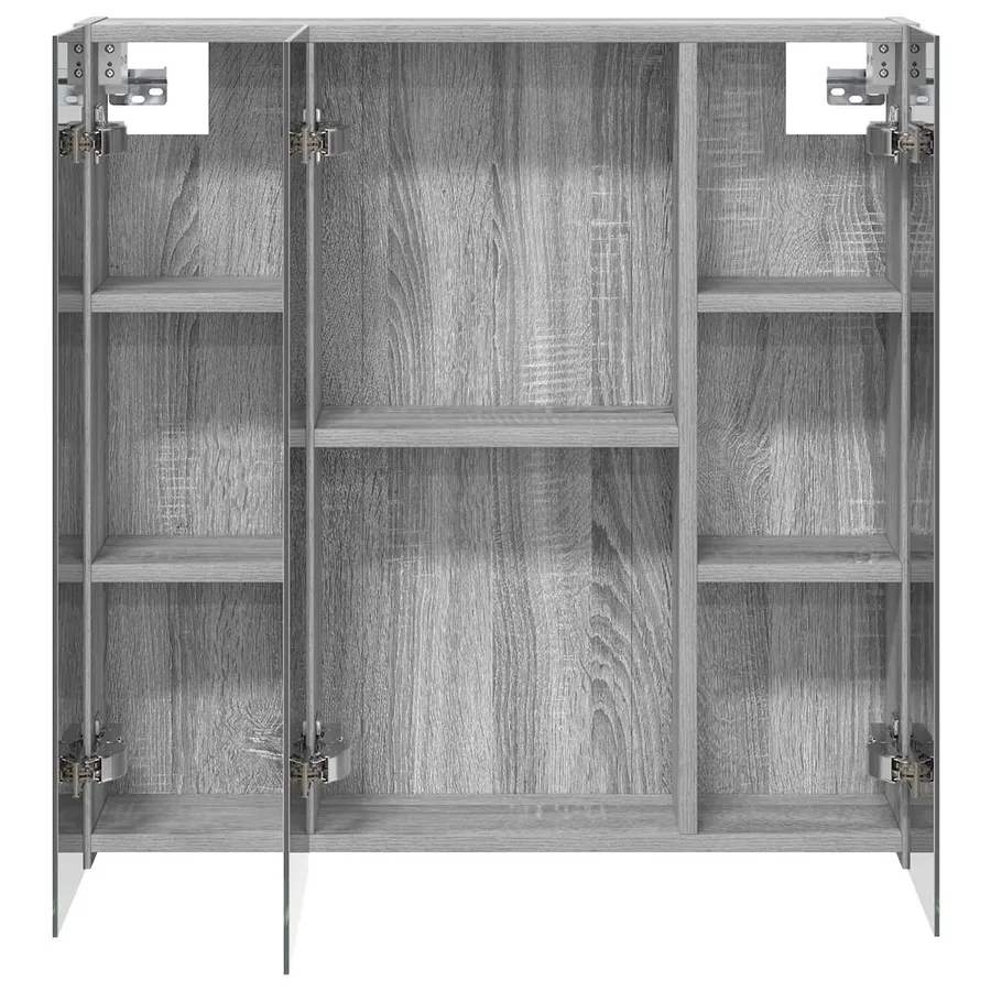 Armoire Miroir de Salle de Bain Gris Sonoma 70 x 14,5 x 70 cm - 6