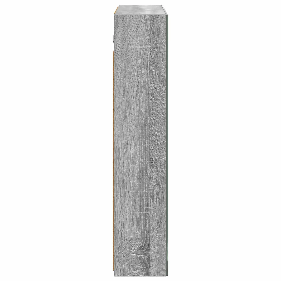 Armoire Miroir de Salle de Bain Gris Sonoma 70 x 14,5 x 70 cm - 7