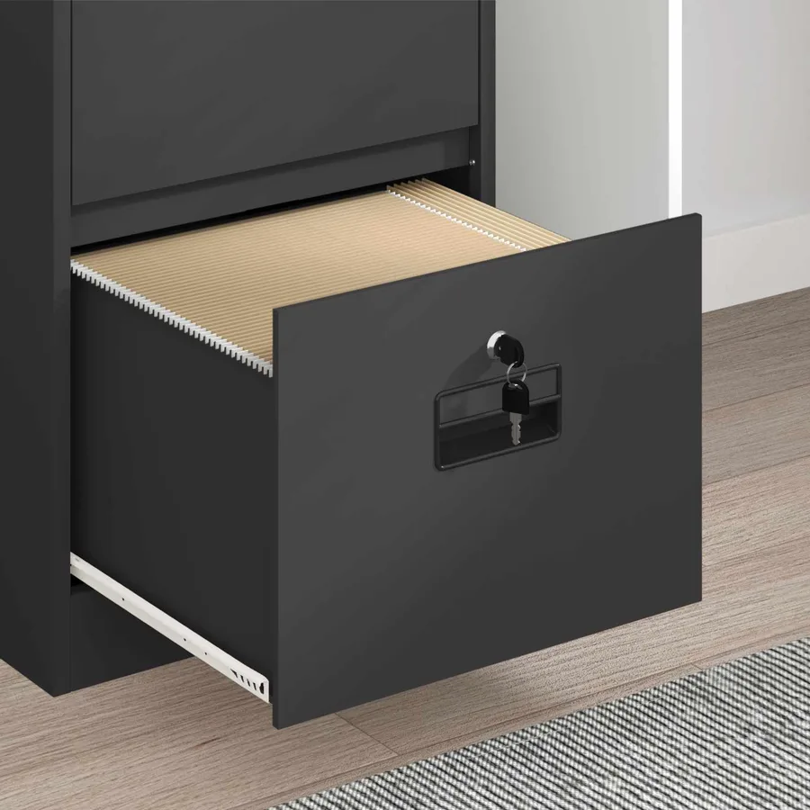 Cabinet de Dossier avec tiroir Noir 45,5 x 42 x 106,5 cm - 5
