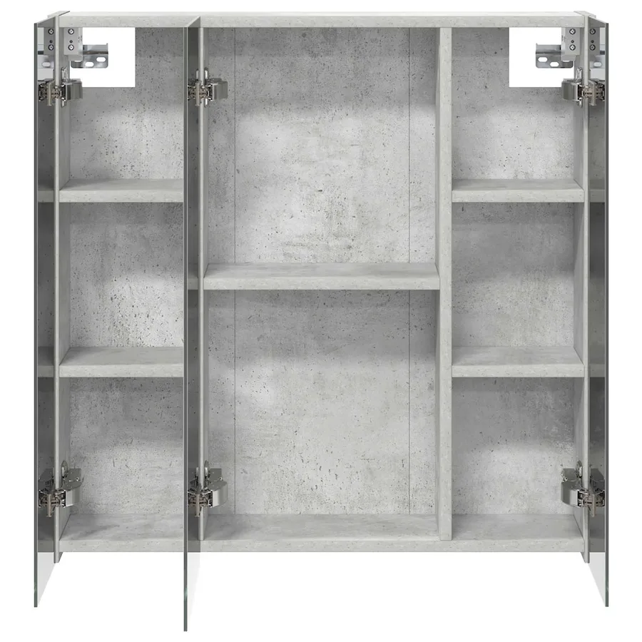 Armoire Miroir de Salle de Bain Gris béton 70 x 14,5 x 70 cm - 6