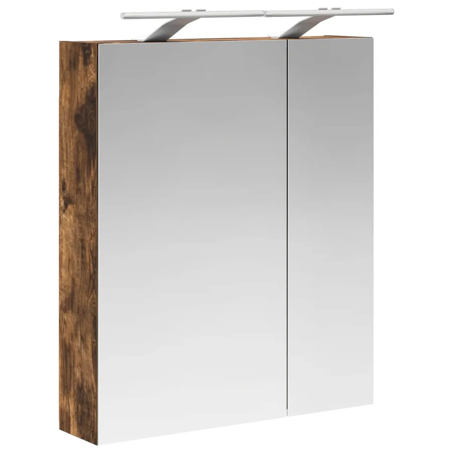 Armoire Miroir de Salle de Bain Chêne fumé 60 x 14,5 x 70 cm - 5