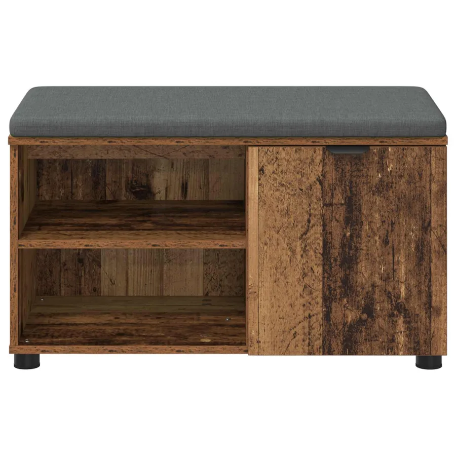 Banc d'entrée avec coussin Bois ancien 80 x 38 x 46 cm - 6