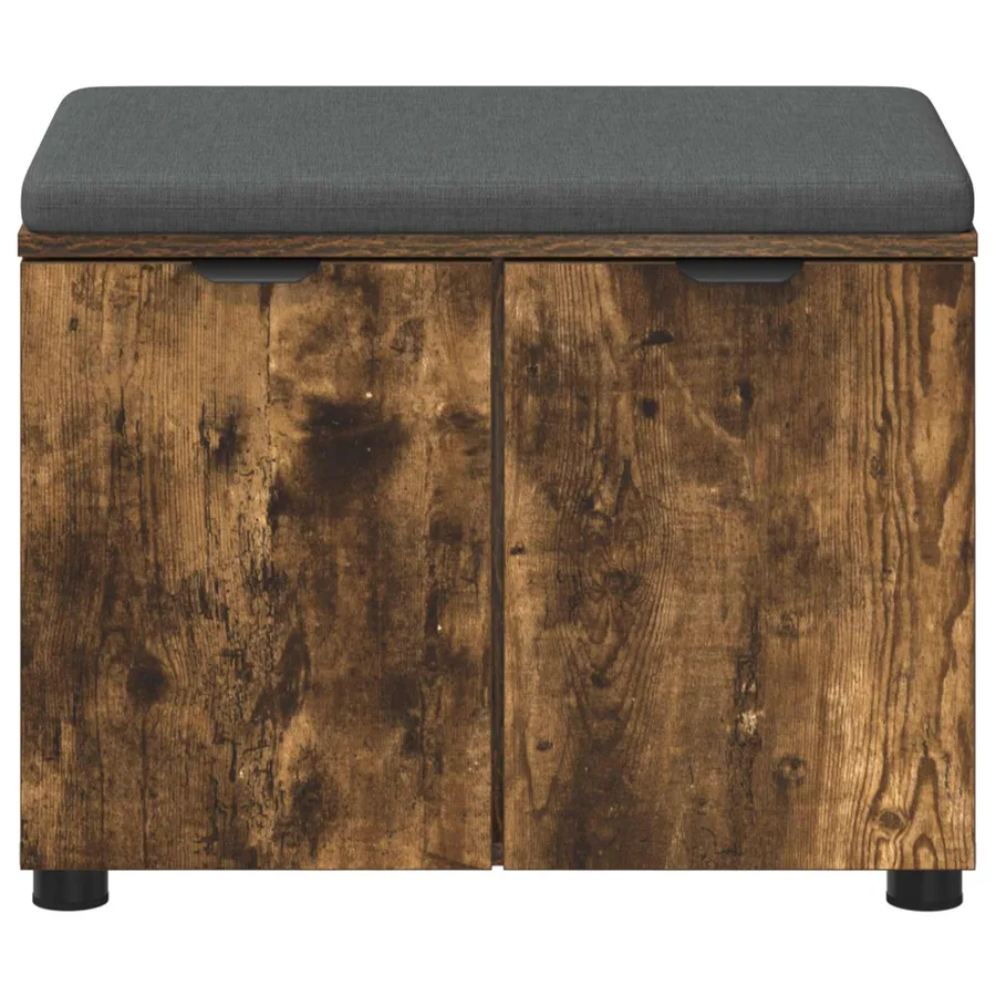 Banc d'entrée avec coussin Chêne Fumé 60 x 38 x 46 cm - 6