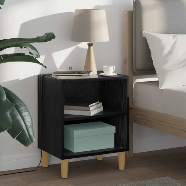 Armoire de lit 2 pcs Chêne noir 40 x 30 x 50 cm