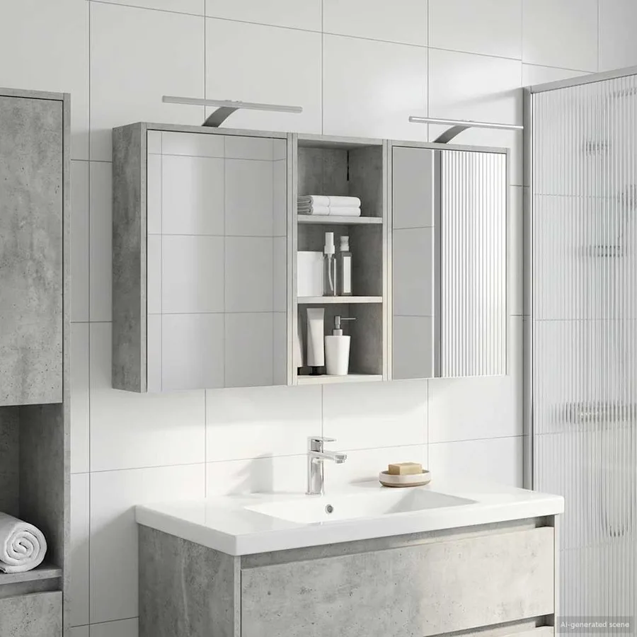 Ensemble de Meubles de Salle de Bain 3 pcs 116 x 16 x 62,5 cm - 4