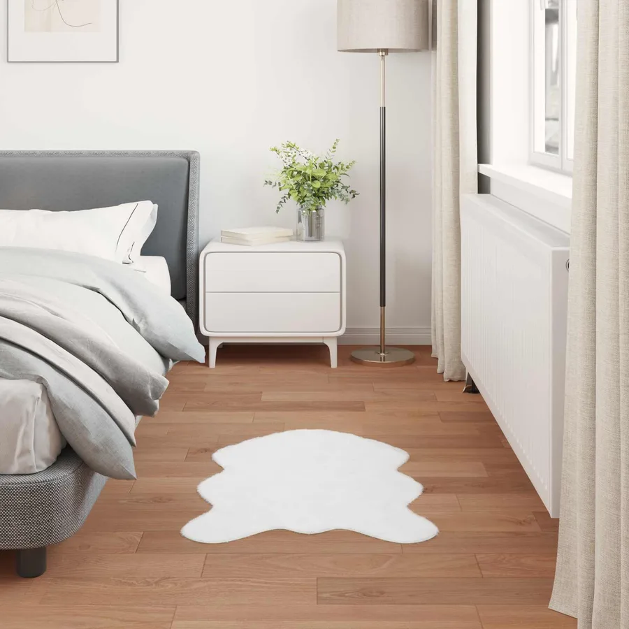 Tapis antidérapant en fausse de lapin OLITE Blanc 60 x 90 cm - 4