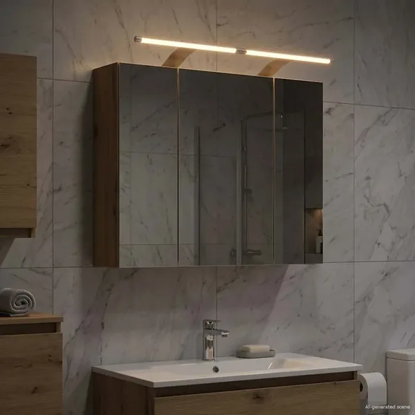 Armoire Miroir de Salle de Bain Chêne artisan 60 x 14,5 x 50 cm