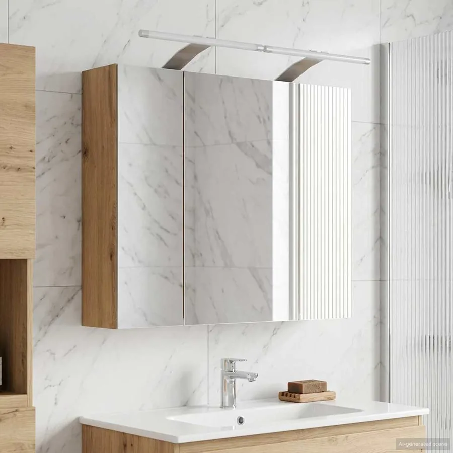 Armoire Miroir de Salle de Bain Chêne artisan 60 x 14,5 x 50 cm - 4
