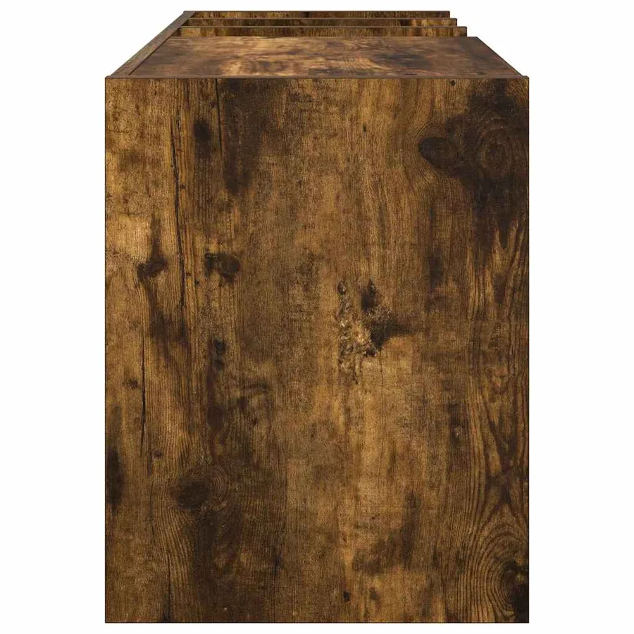 Meuble à vinyles Chêne fumé 78,5 x 35 x 45 cm Bois d'ingénierie - 6