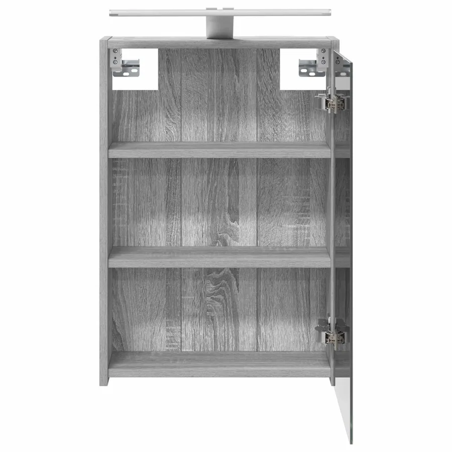 Armoire Miroir de Salle de Bain Gris Sonoma 43 x 16 x 62.5 cm - 7