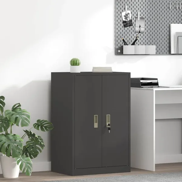 Armoire de rangement Noir 60 x 40 x 90 cm Acier