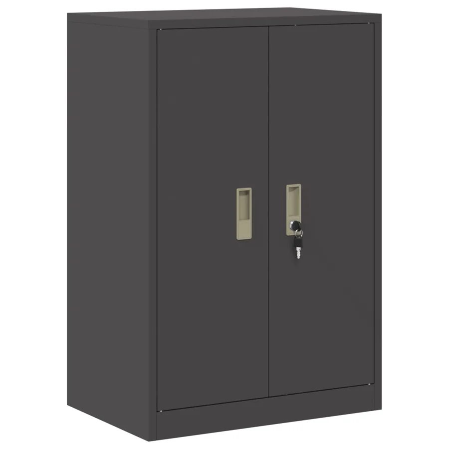 Armoire de rangement Noir 60 x 40 x 90 cm Acier - 2