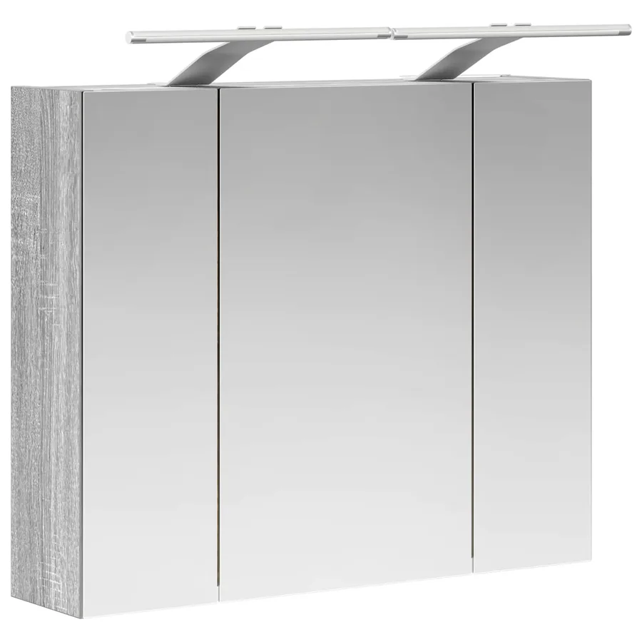 Armoire Miroir de Salle de Bain Gris Sonoma 60 x 14,5 x 50 cm - 5