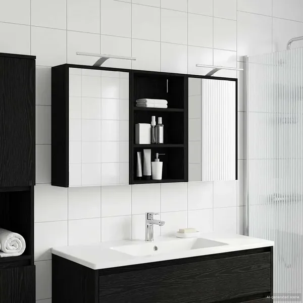 Ensemble de Meubles de Salle de Bain 3 pcs 126 x 16 x 62.5 cm