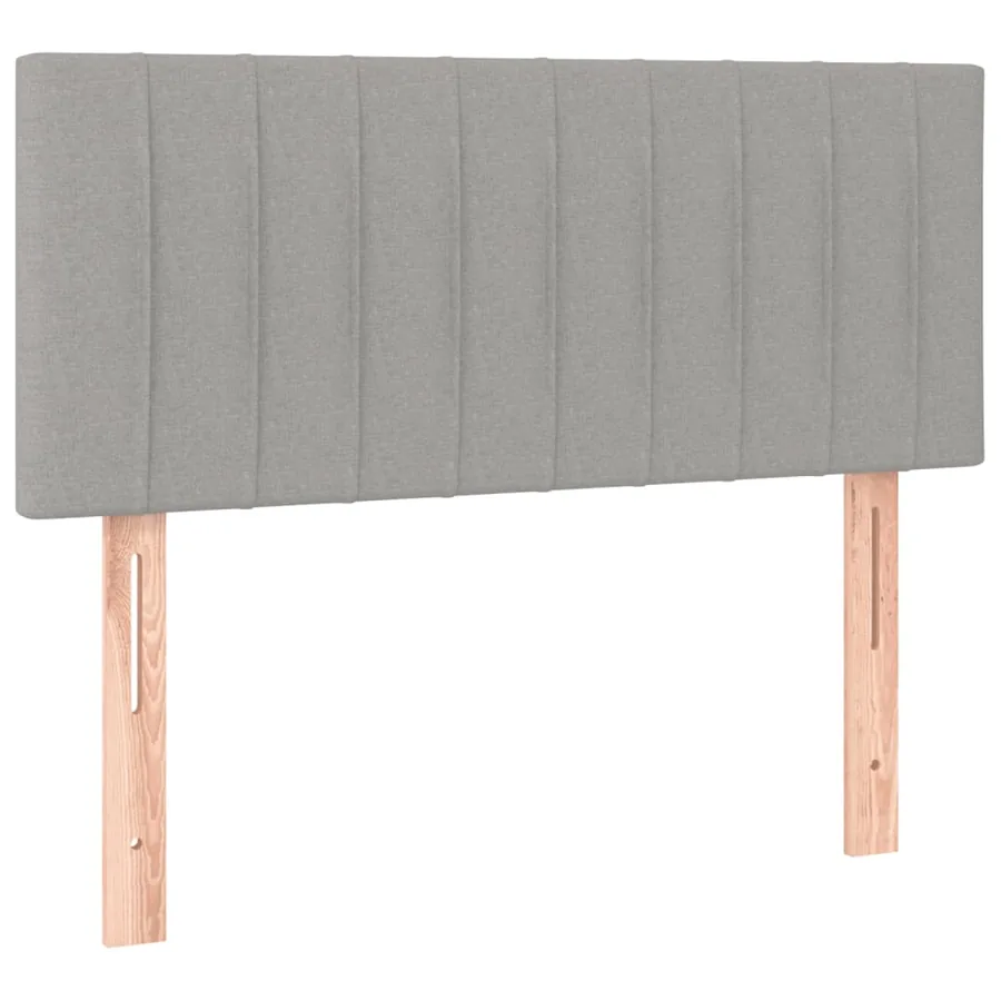 Sommier à lattes de lit et matelas Gris clair 90x190 cm Tissu - 6