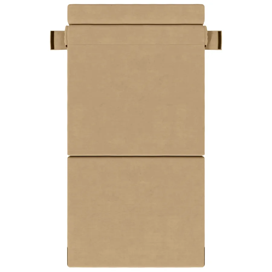 Canapé-lit pliable Vert Gris 70 x 80 x 60 cm Tissu - 3