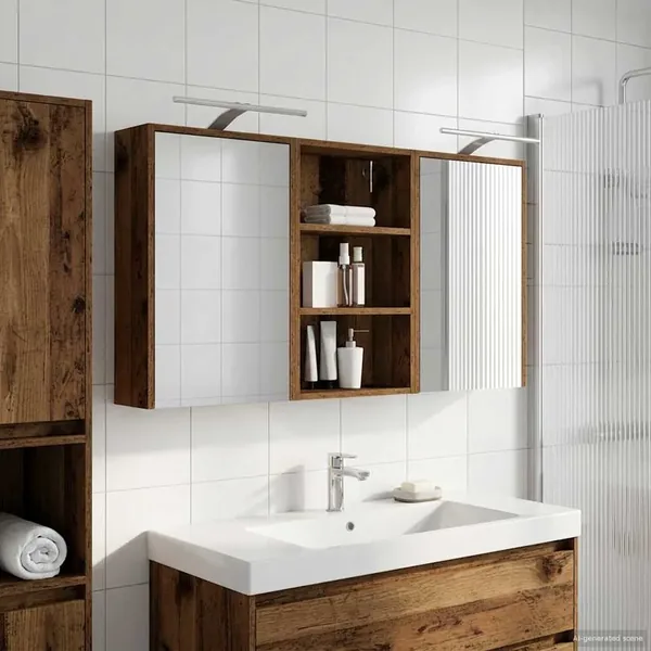 Ensemble de Meubles de Salle de Bain 3 pcs 126 x 16 x 62.5 cm