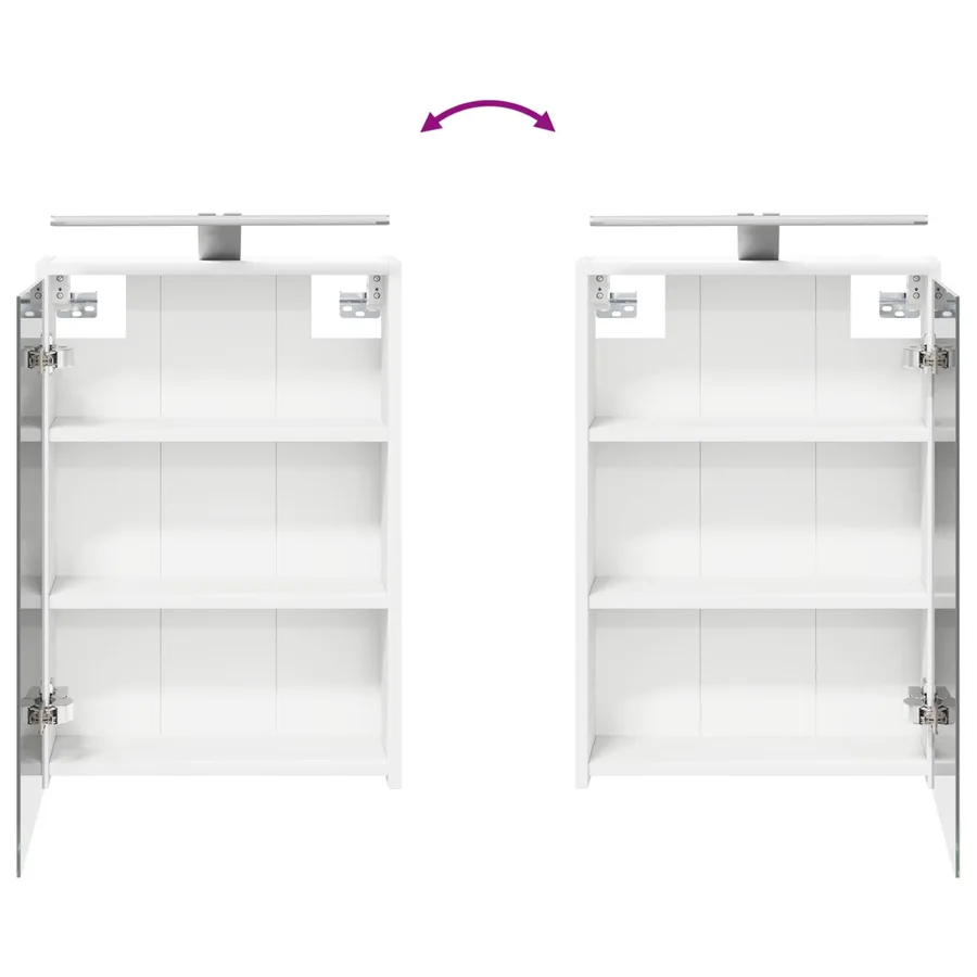 Armoire Miroir de Salle de Bain Blanc 43 x 16 x 62.5 cm - 12