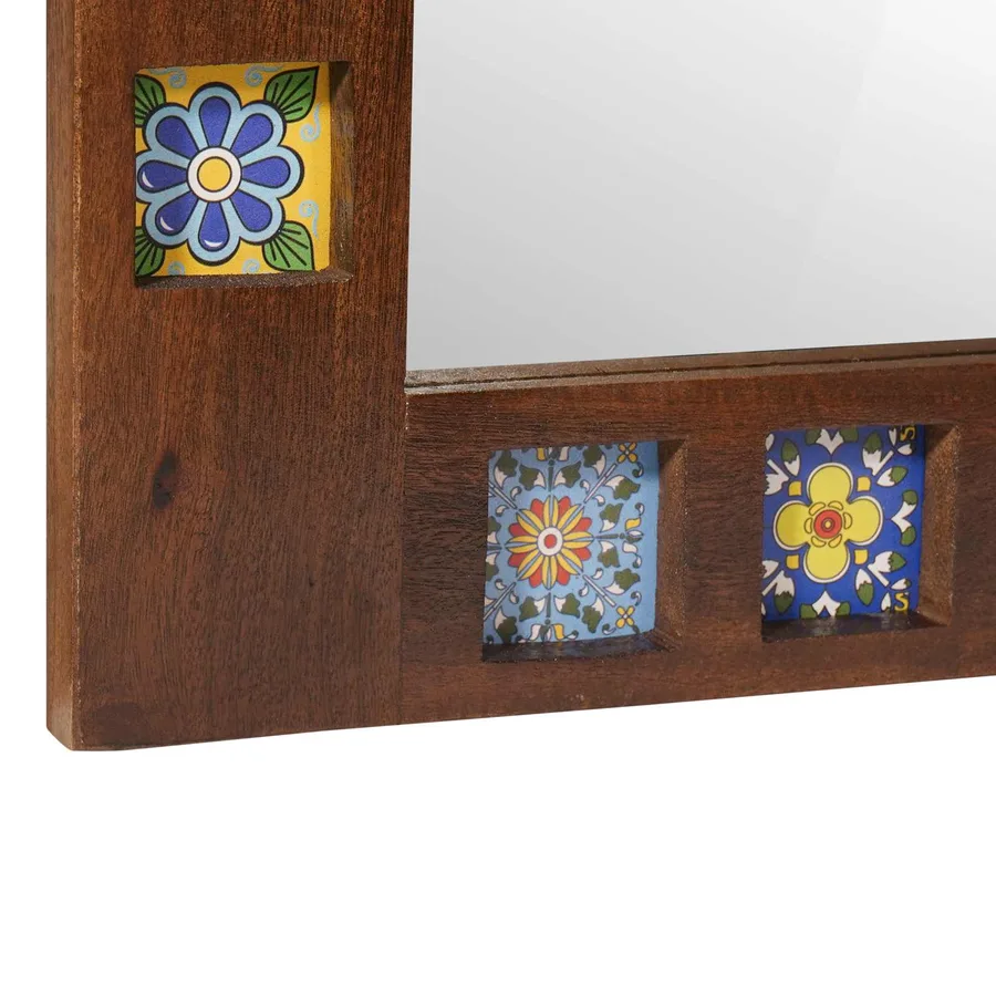 Miroir de salle de bain avec stockage Noyer 50 x 70 x 2,5 cm - 4