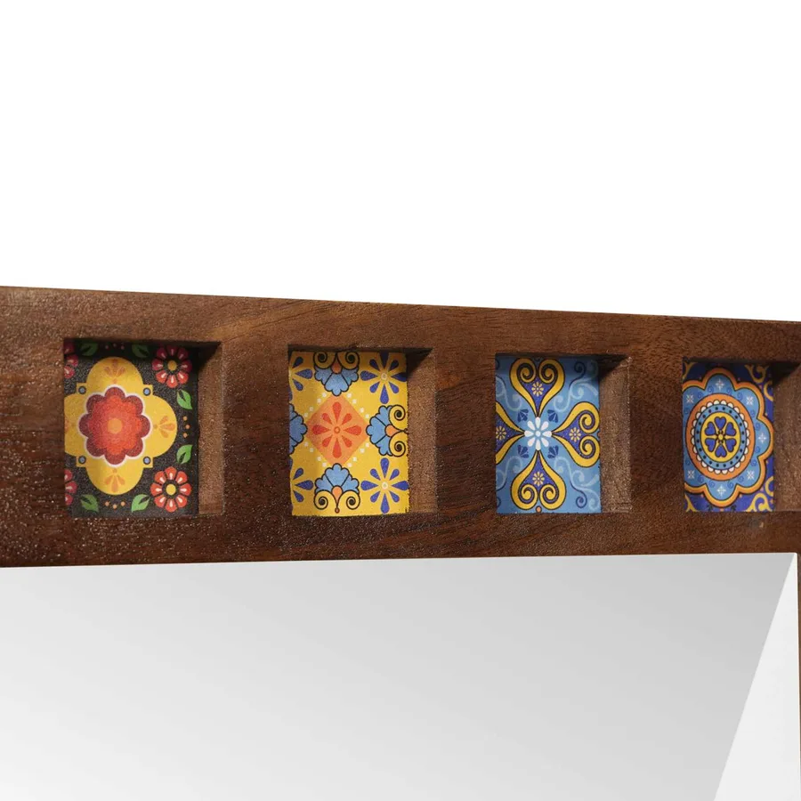 Miroir de salle de bain avec stockage Noyer 50 x 70 x 2,5 cm - 7