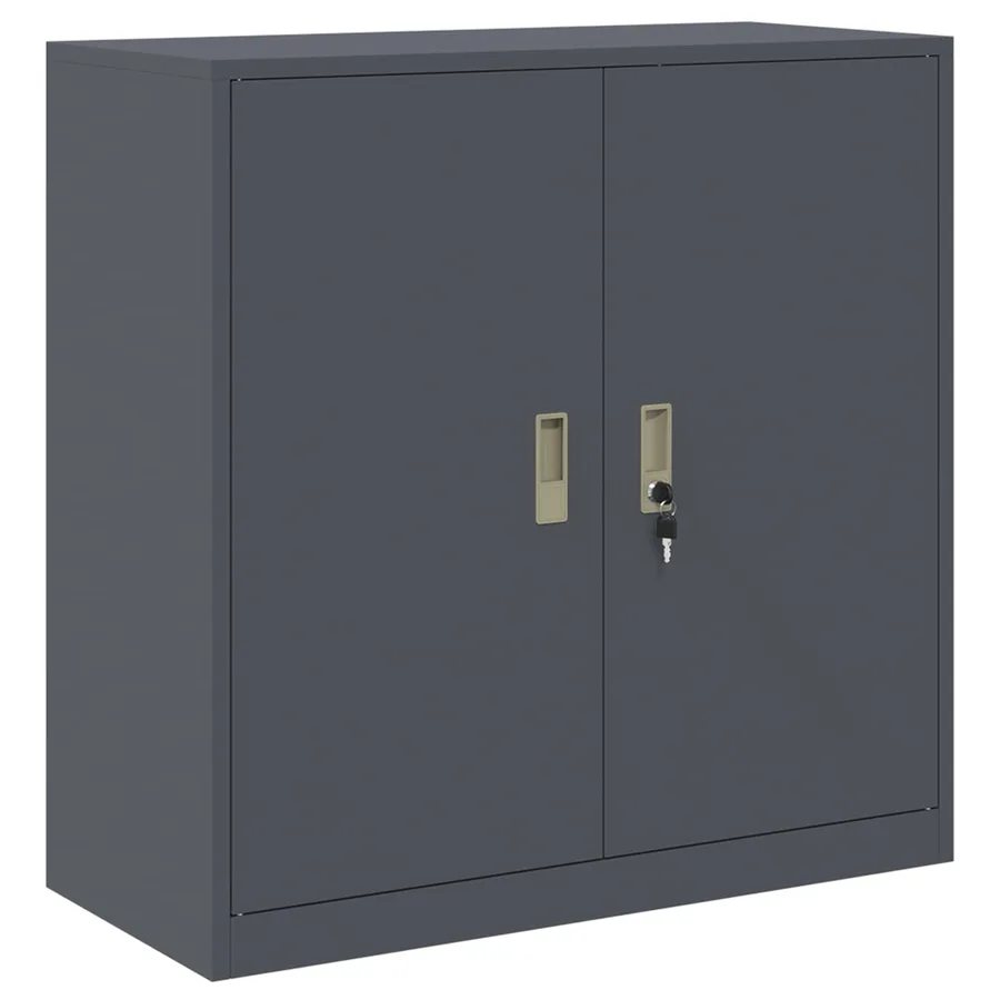 Armoire de rangement Anthracite 90 x 40 x 90 cm Acier - 2