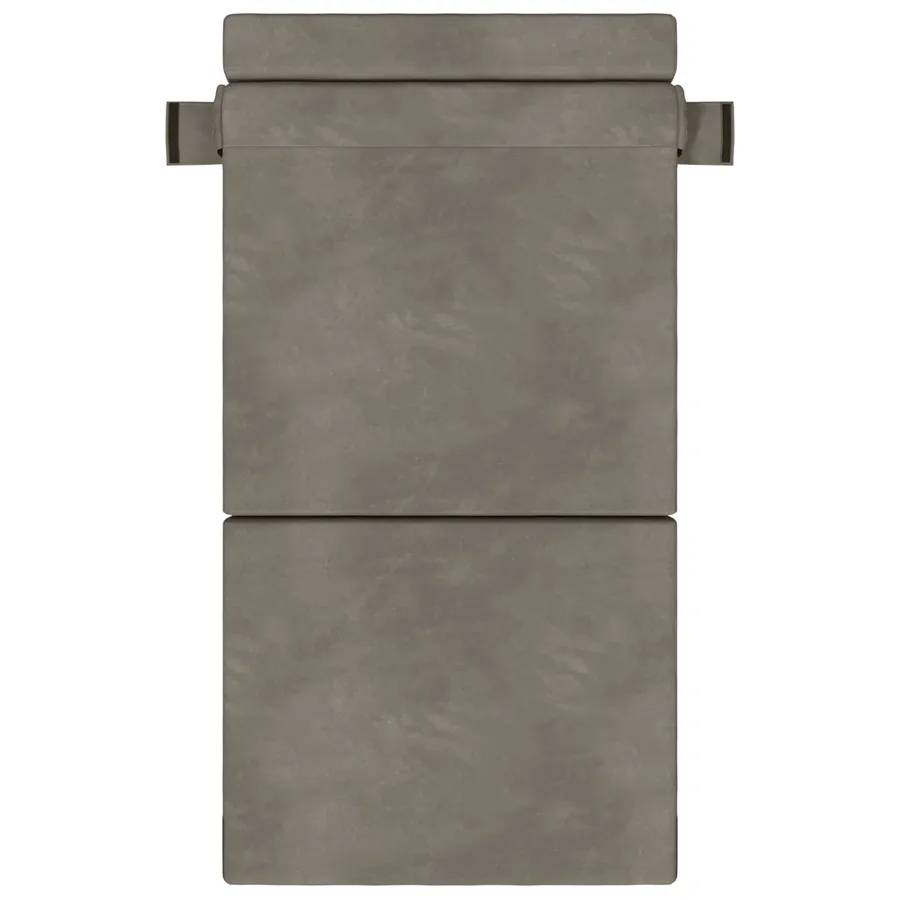 Canapé-lit pliable Gris clair 100 x 80 x 60 cm Tissu - 3