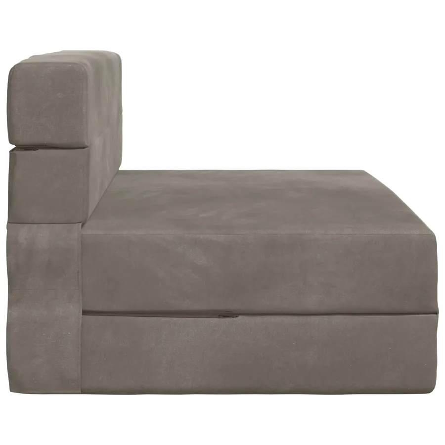 Canapé-lit pliable Gris clair 100 x 80 x 60 cm Tissu - 4
