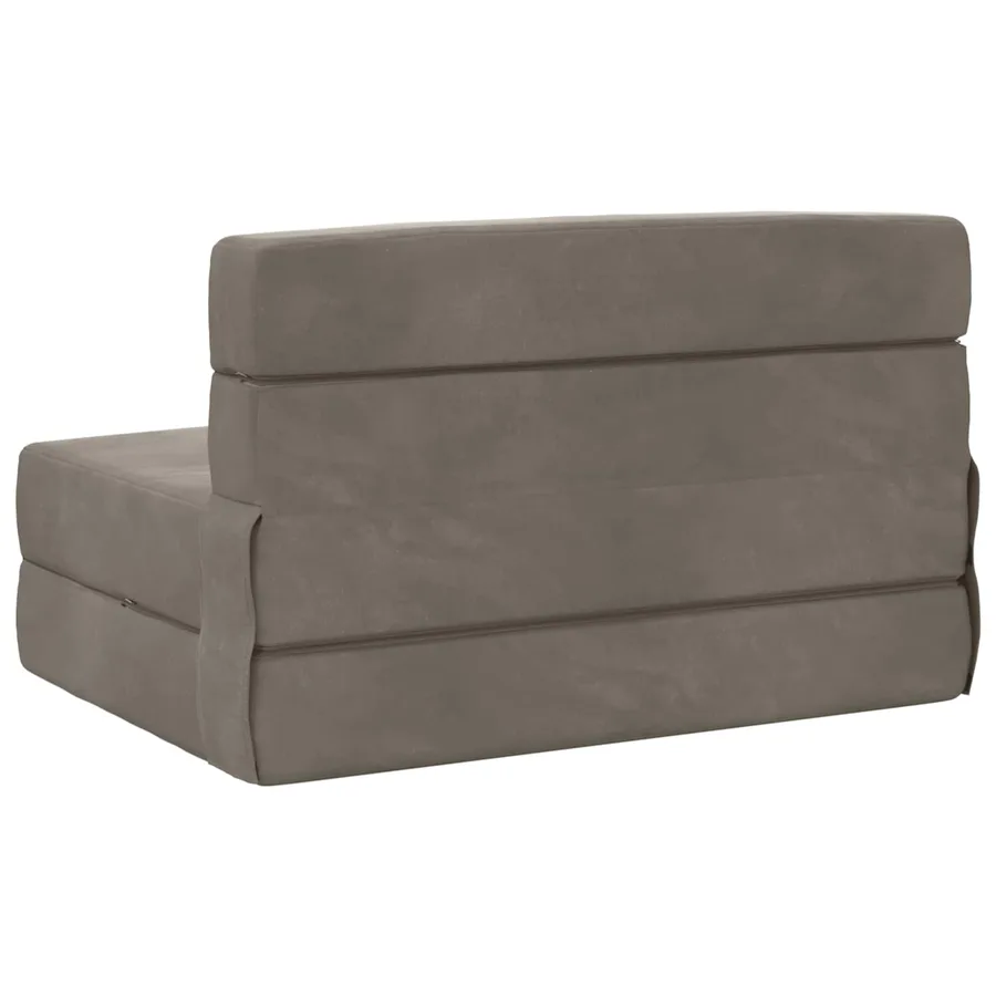Canapé-lit pliable Gris clair 100 x 80 x 60 cm Tissu - 5