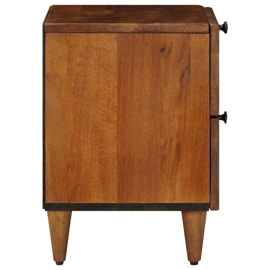 Cabinet de chevet Marron 40 x 33 x 46 cm Bois de mangue massif - 5