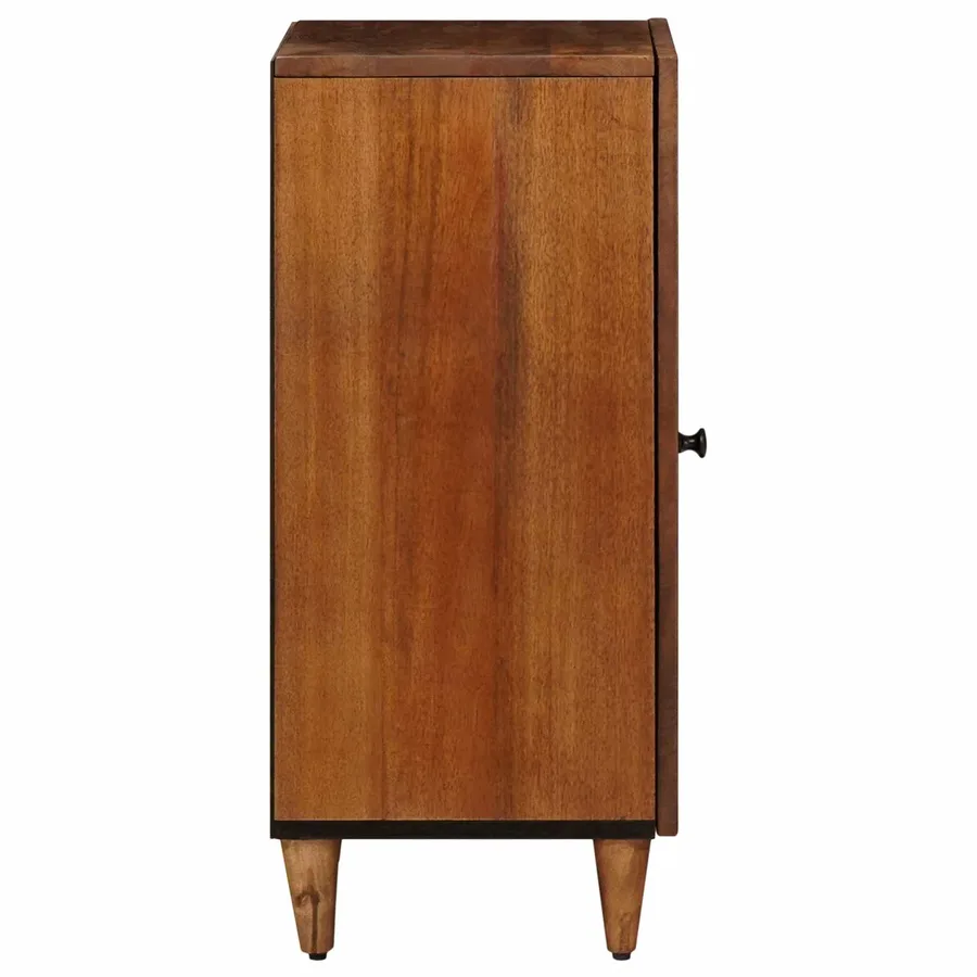 Buffet avec porte Noyer 40 x 33 x 75 cm Bois de mangue massif - 5