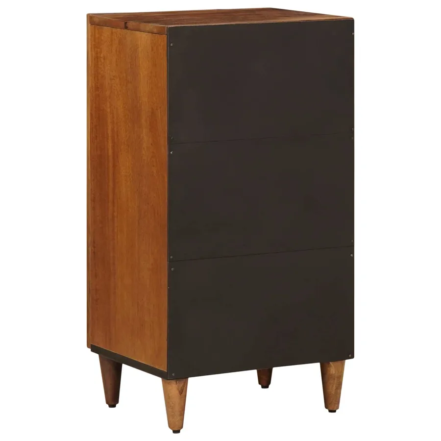 Buffet avec porte Noyer 40 x 33 x 75 cm Bois de mangue massif - 6