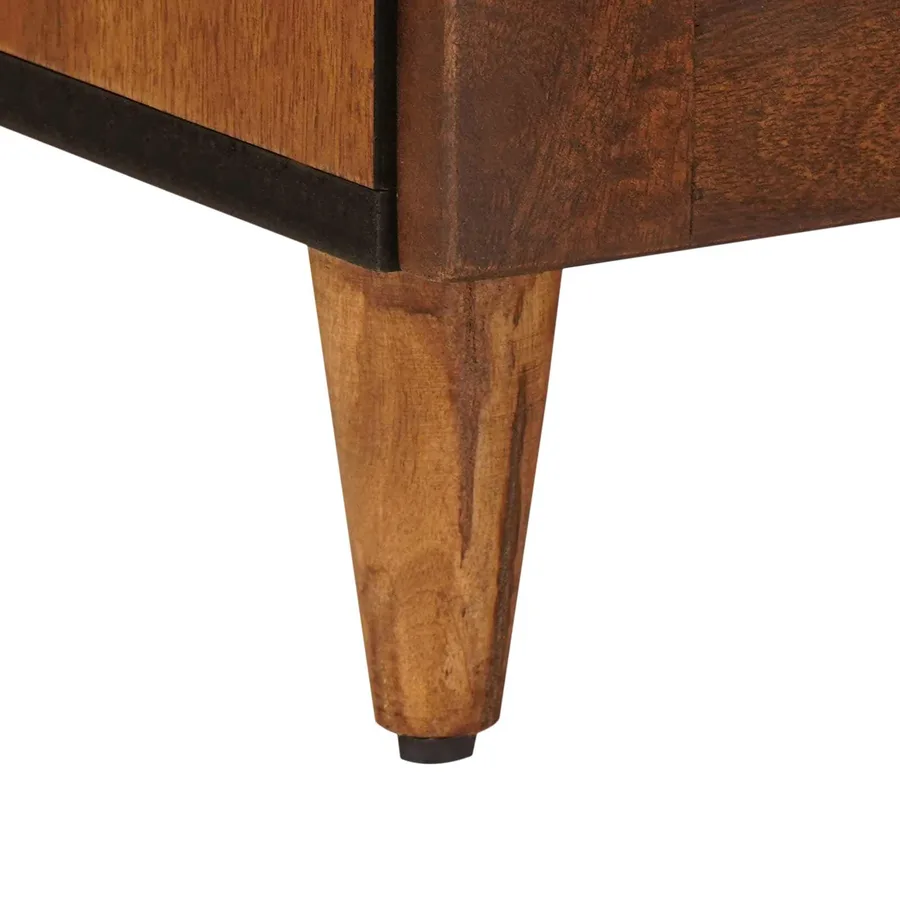 Buffet avec porte Noyer 40 x 33 x 75 cm Bois de mangue massif - 9