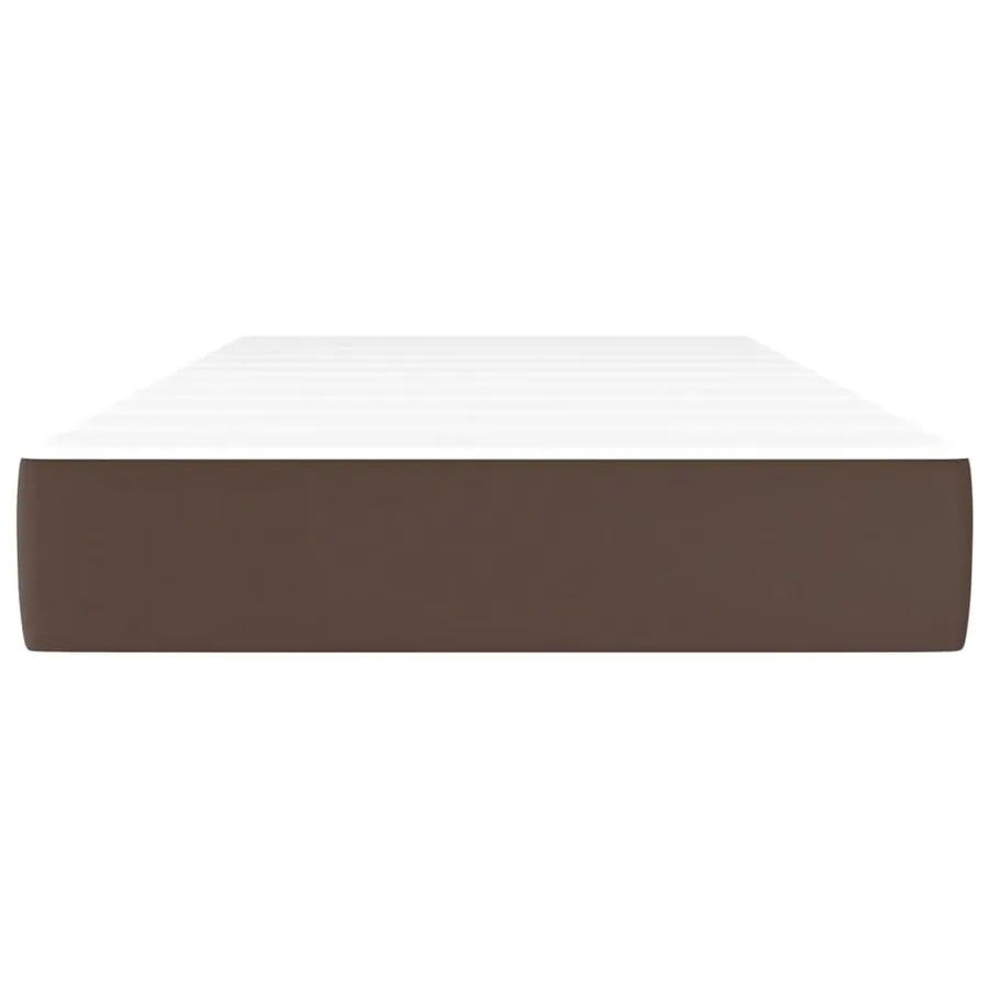 Matelas de lit à ressorts ensachés fermeté moyenne Marron 90x200x20 cm - 3