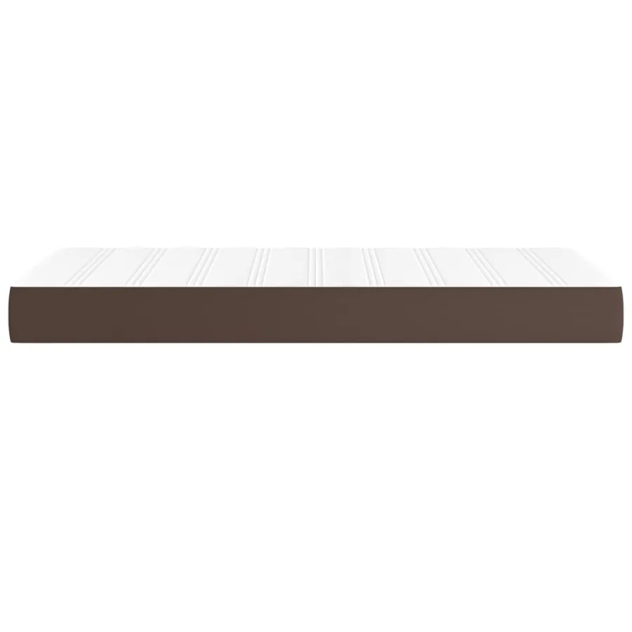 Matelas de lit à ressorts ensachés fermeté moyenne Marron 90x200x20 cm - 4
