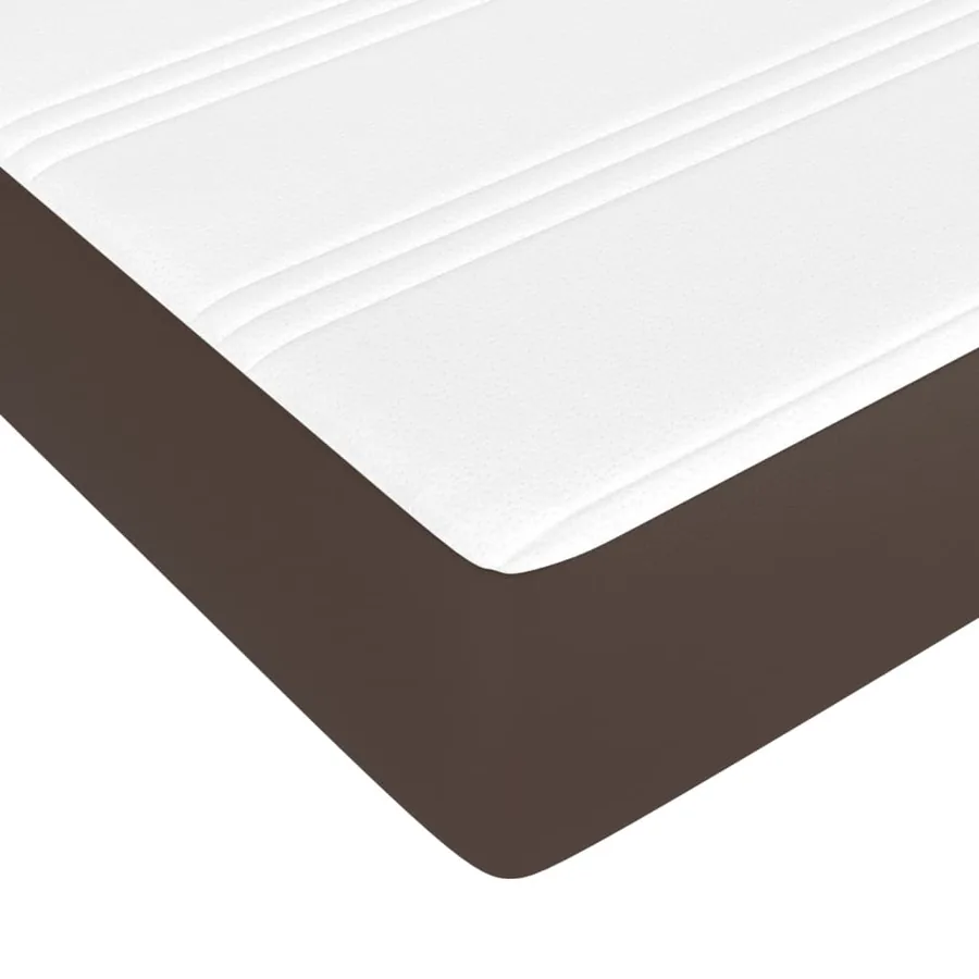 Matelas de lit à ressorts ensachés fermeté moyenne Marron 90x200x20 cm - 5