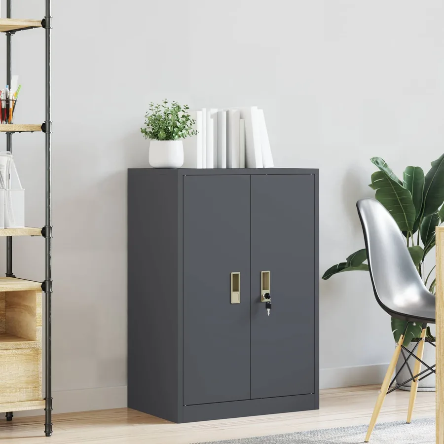 Armoire de rangement Anthracite 60 x 40 x 90 cm Acier - 4