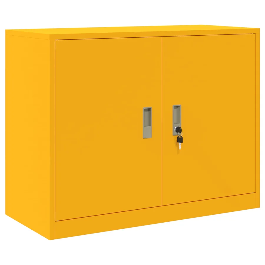 Armoire de rangement Jaune moutarde 90 x 40 x 70 cm Acier - 2