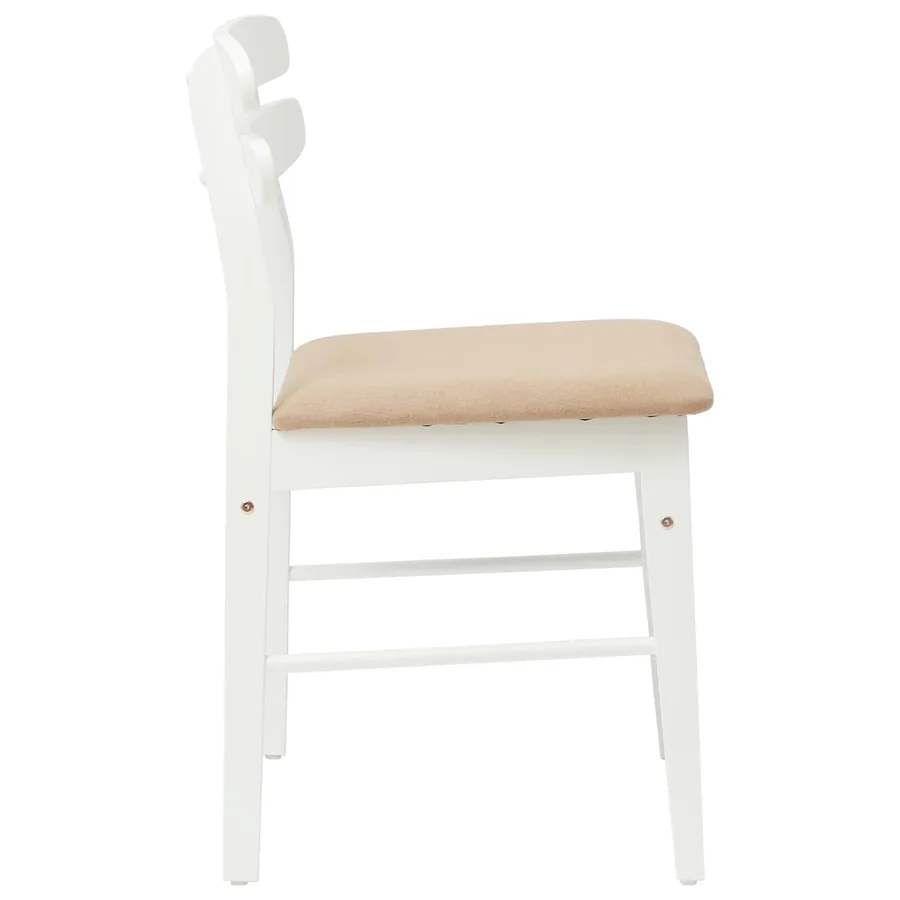 Chaise de salle à manger 2 pcs Blanc et marron - 6