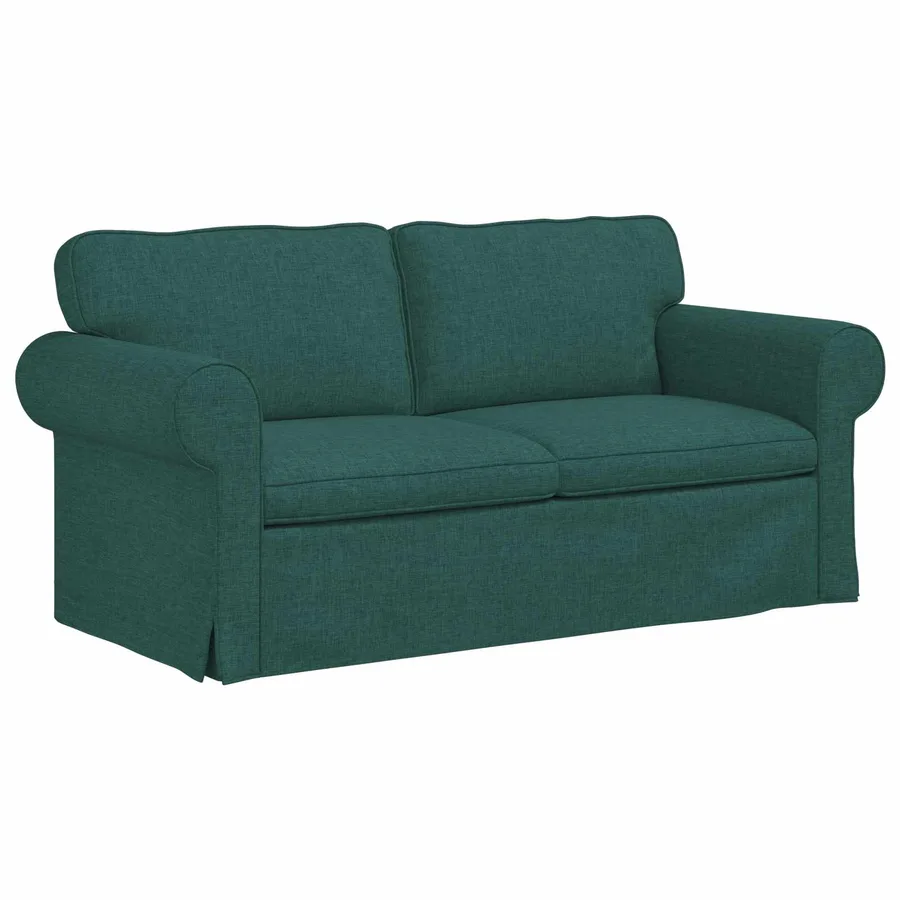 Ensemble de Canapés 2 pcs Vert foncé 175 x 82 x 80 cm tissu - 5