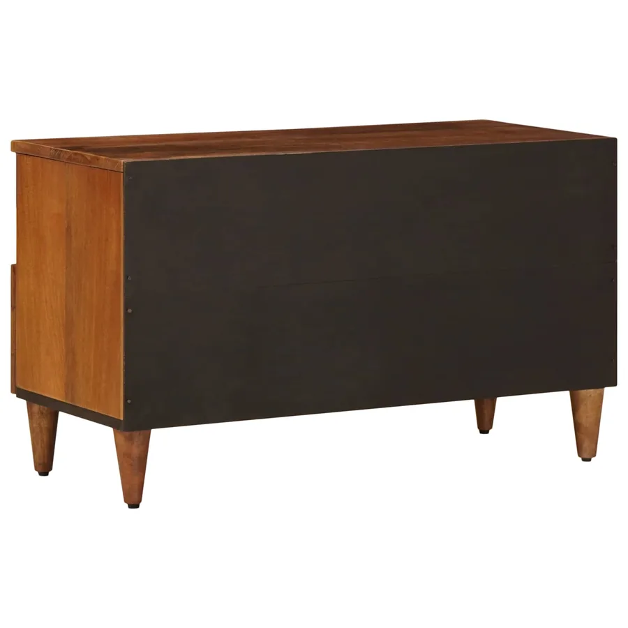 Meuble TV Noyer 80 x 33 x 46 cm Bois de mangue massif - 6