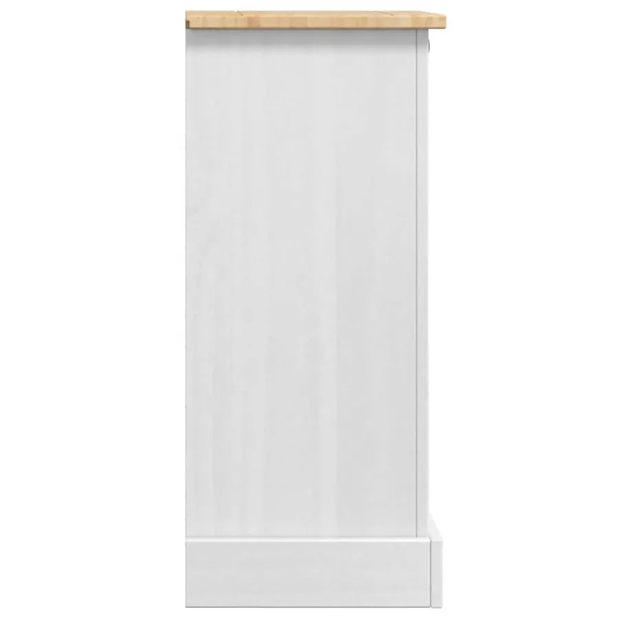 Table de chevet Corona Blanc 35 x 32,5 x 74 cm Pin massif - 7