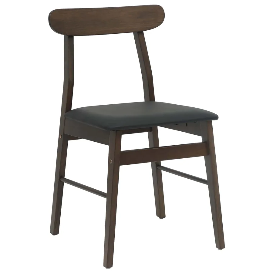 Chaise de salle à manger 2 pcs Marron foncé et Noir - 4