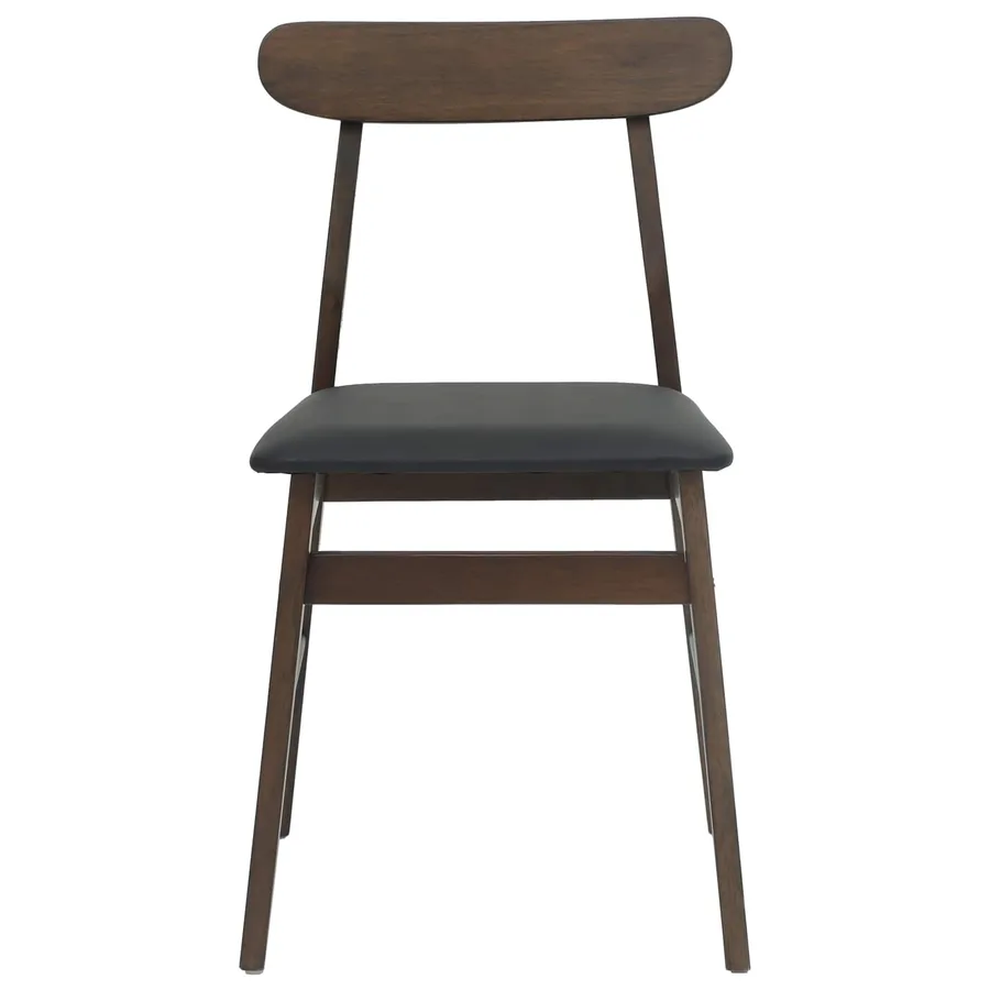 Chaise de salle à manger 2 pcs Marron foncé et Noir - 5