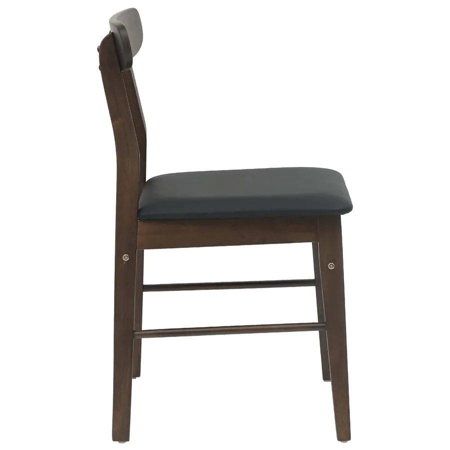 Chaise de salle à manger 2 pcs Marron foncé et Noir - 6