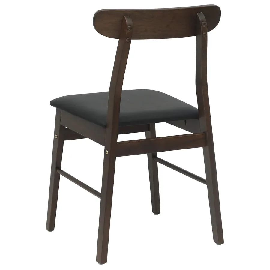 Chaise de salle à manger 2 pcs Marron foncé et Noir - 7