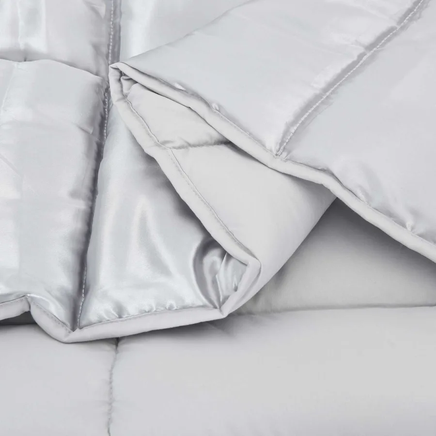 Duvet d'hiver Argenté 140 x 220 cm Satin et Microfibre - 5