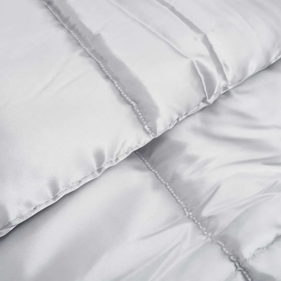 Duvet d'hiver Argenté 140 x 220 cm Satin et Microfibre - 7