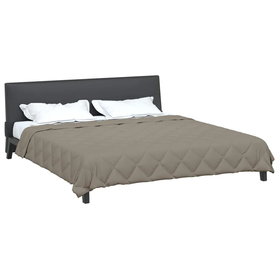 Duvet d'été simple Gris clair 220 x 240 cm Microfibre - 3