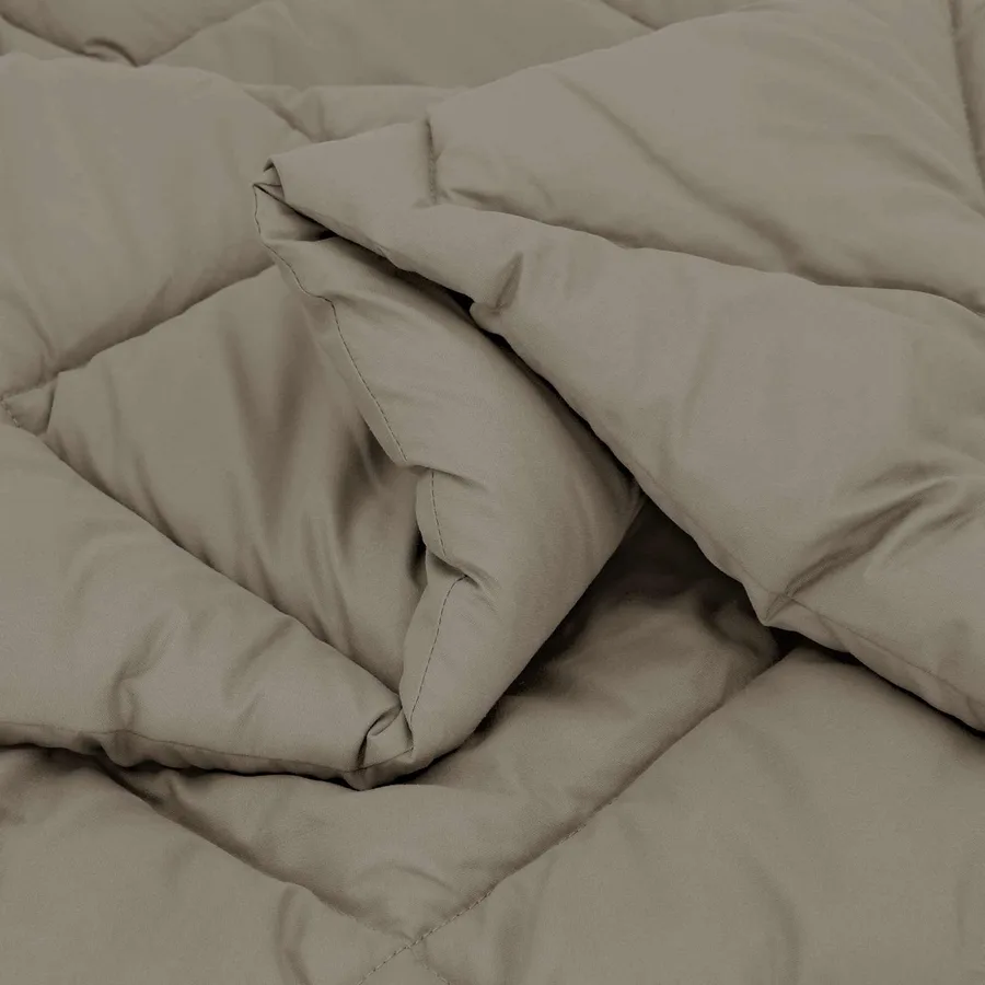 Duvet d'été simple Gris clair 220 x 240 cm Microfibre - 5