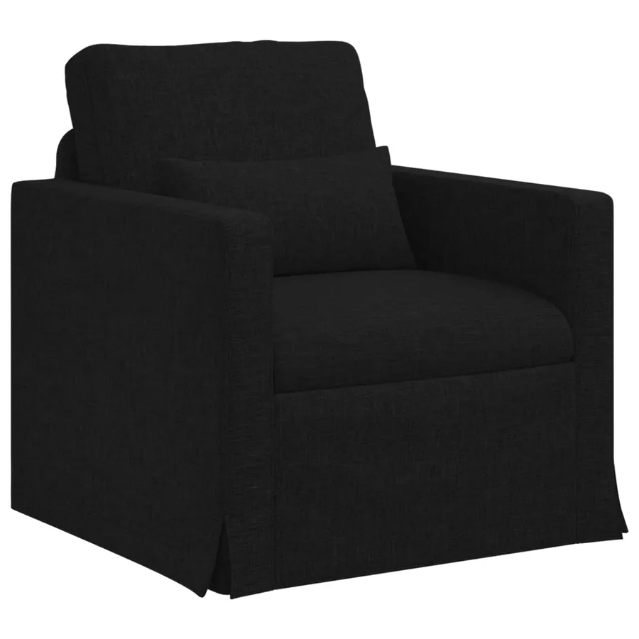 Ensemble de Canapés 2 pcs Noir 139 x 78 x 80 cm tissu - 4